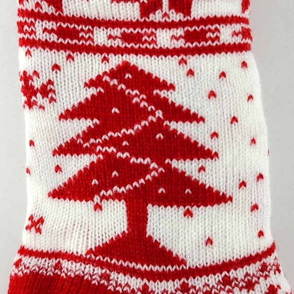⭐️3/ $30⭐️ Women's Christmas Knitted Red White Reading Socks Sherpa Fleece S/M - Picture 2 of 9